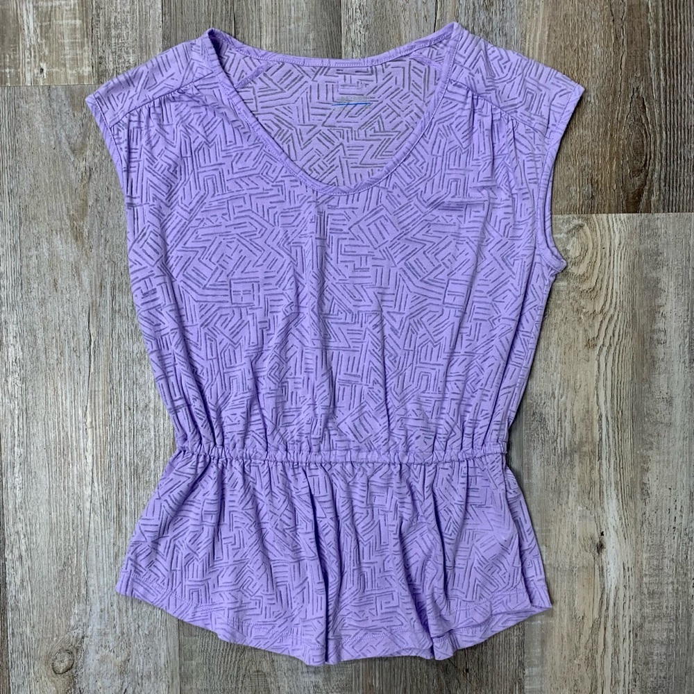 Columbia Scoop Neck Cap Sleeve Top (EUC)
